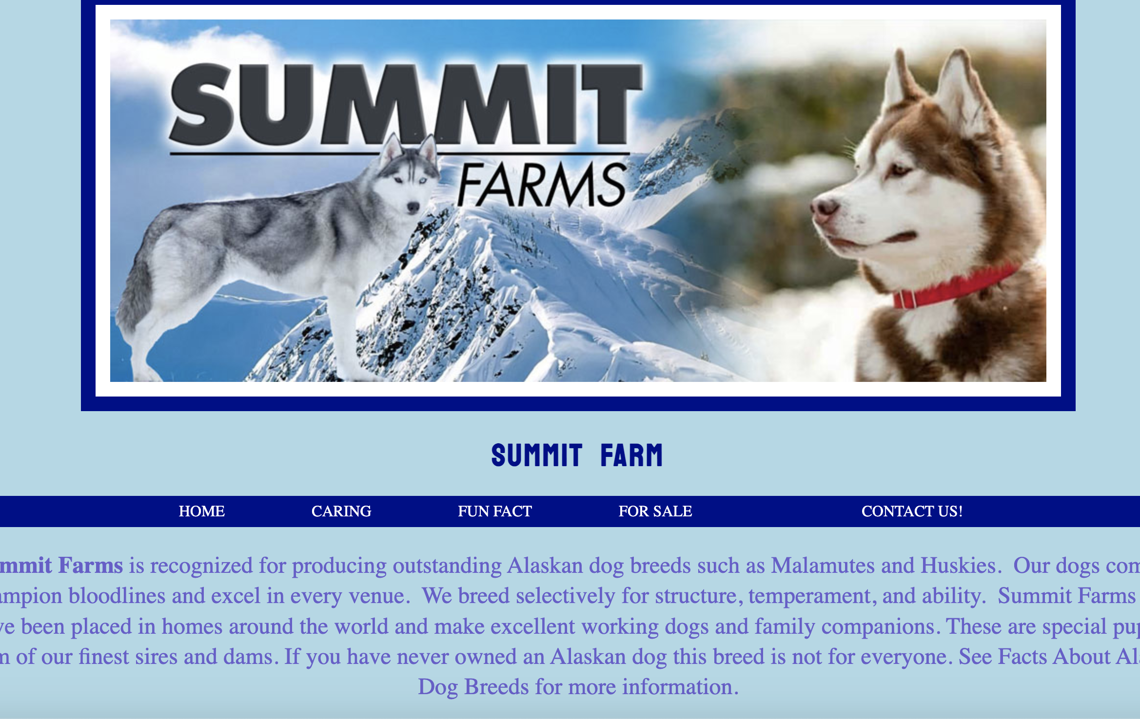 summit farms website